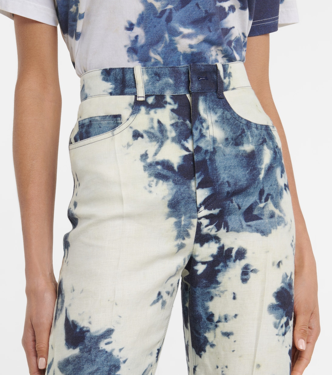 Tie-dye linen flared pants | Chloé