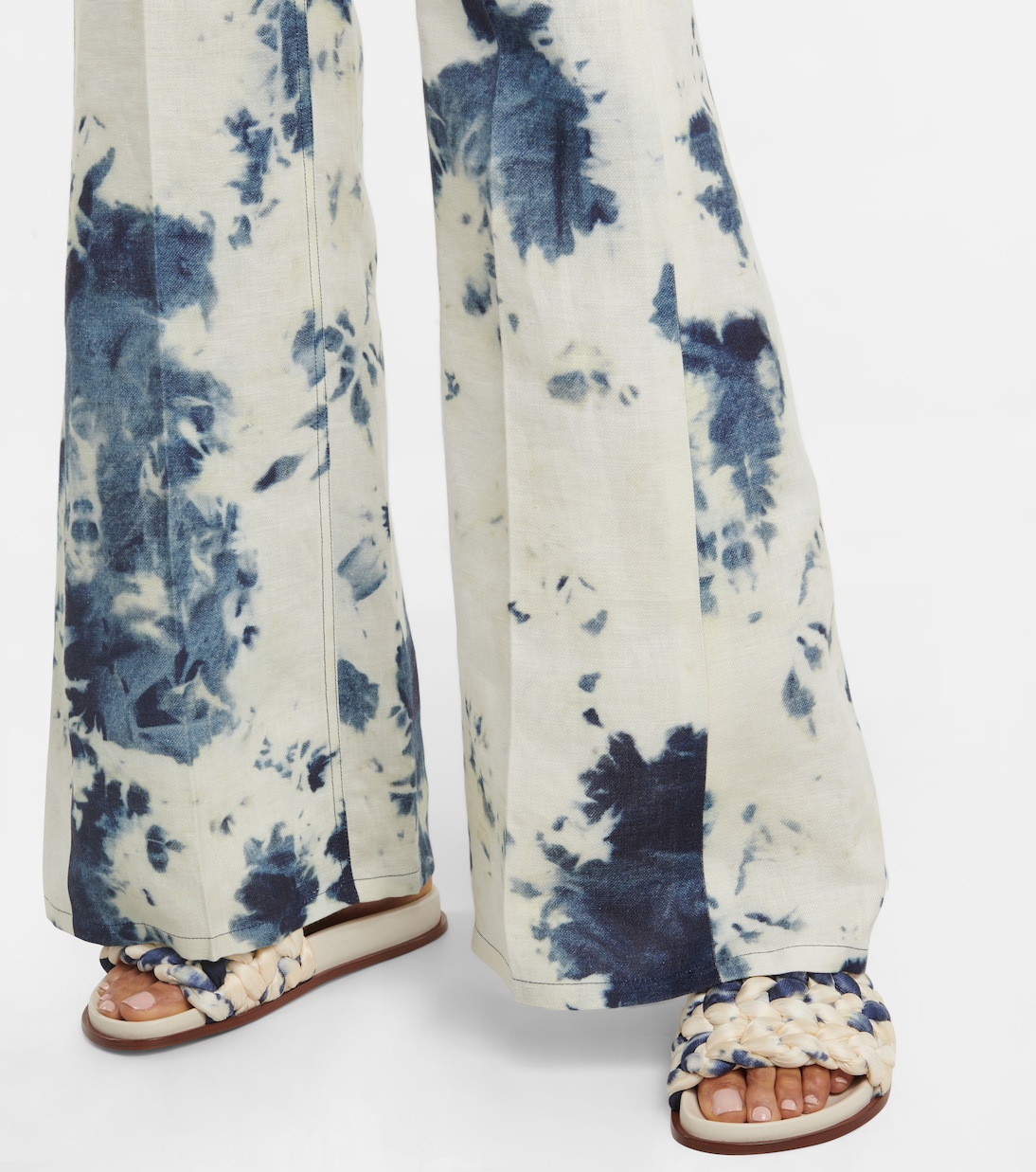 Tie-dye linen flared pants | Chloé