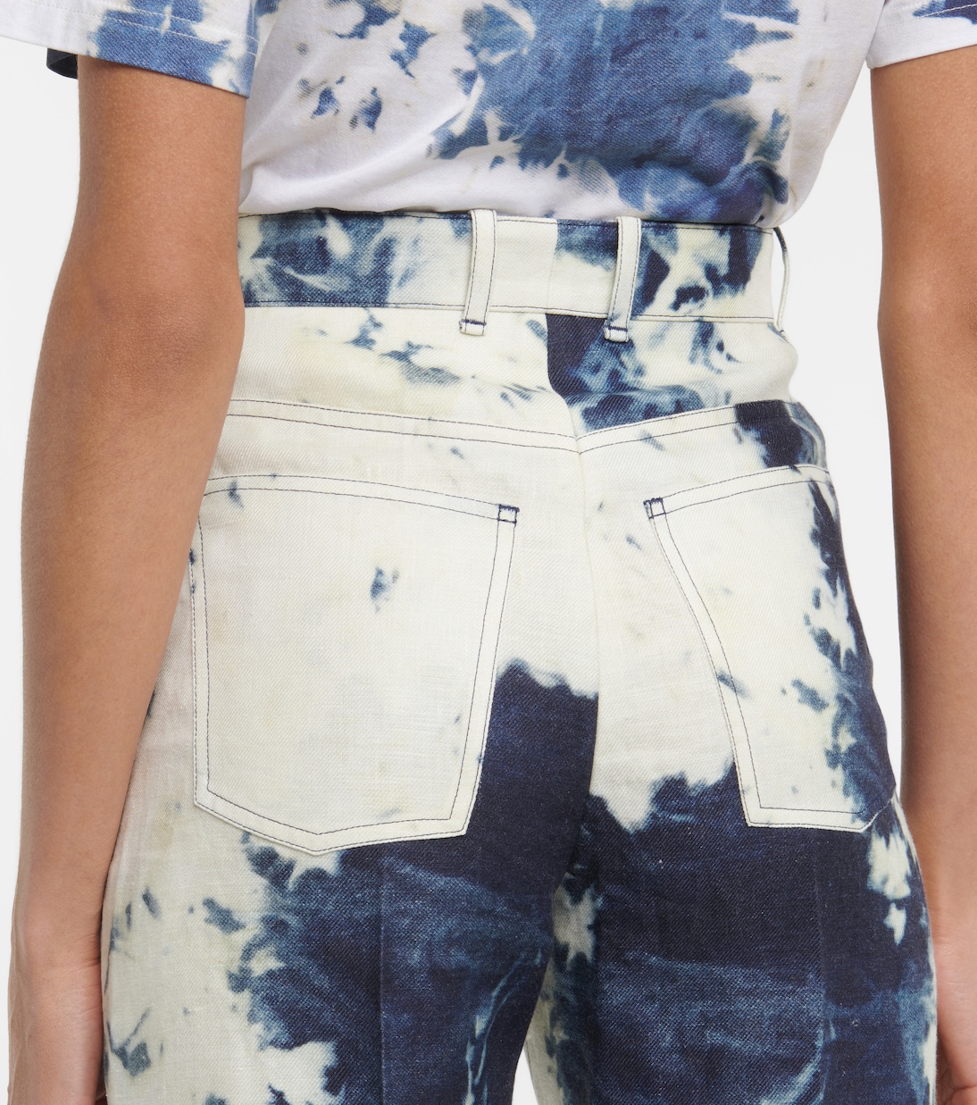 Tie-dye linen flared pants | Chloé