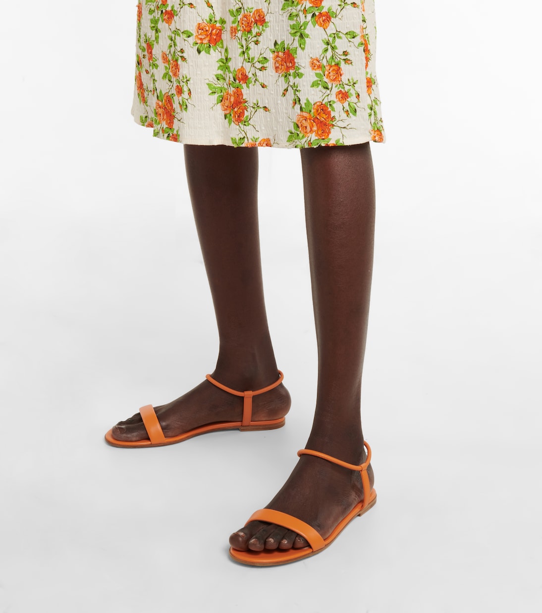 Jaime flat leather sandals | Gianvito Rossi