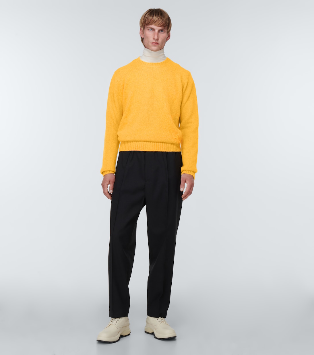 Pull en laine mélangée à logo | Jil Sander