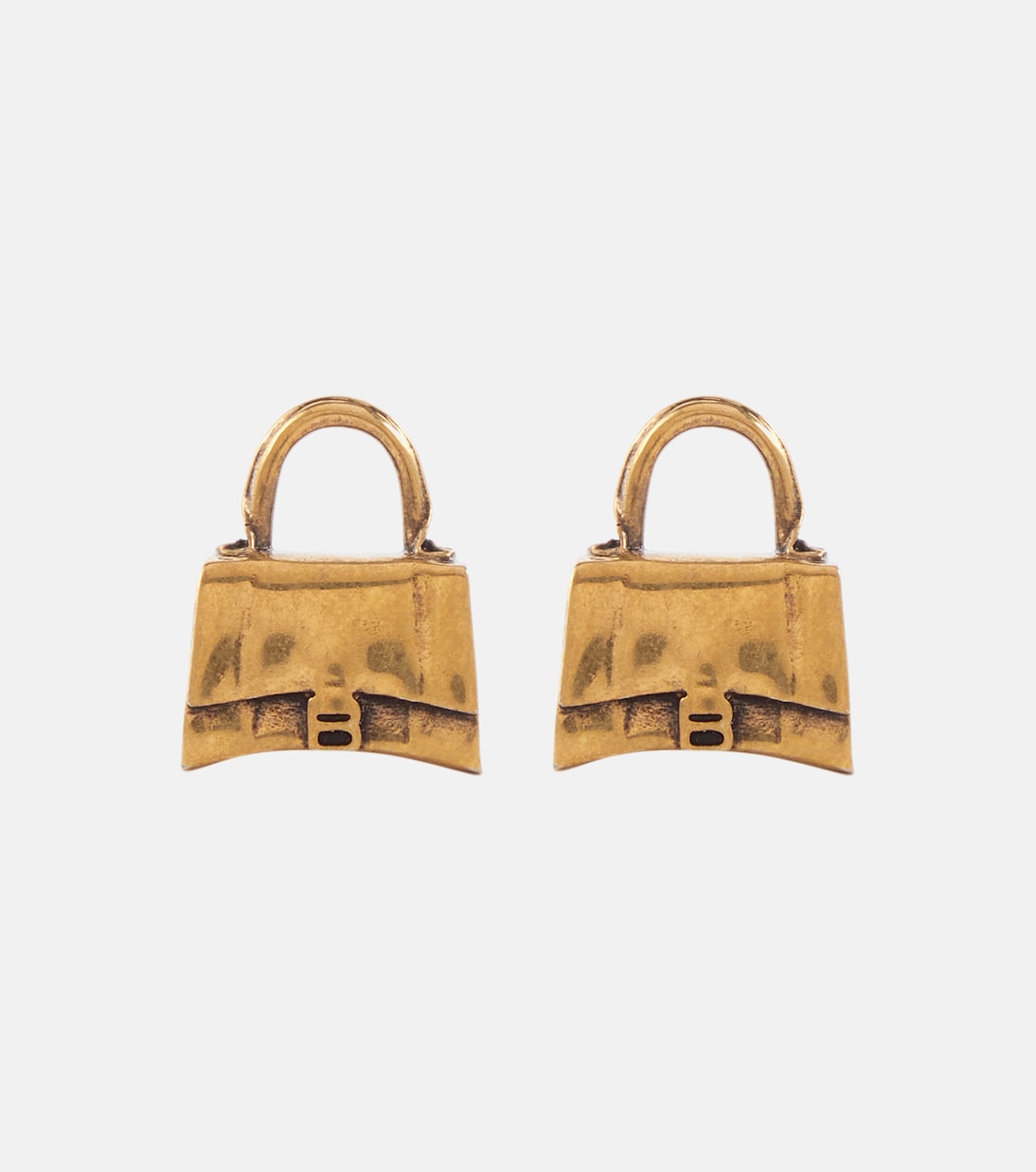 Hourglass earrings in gold Balenciaga Mytheresa