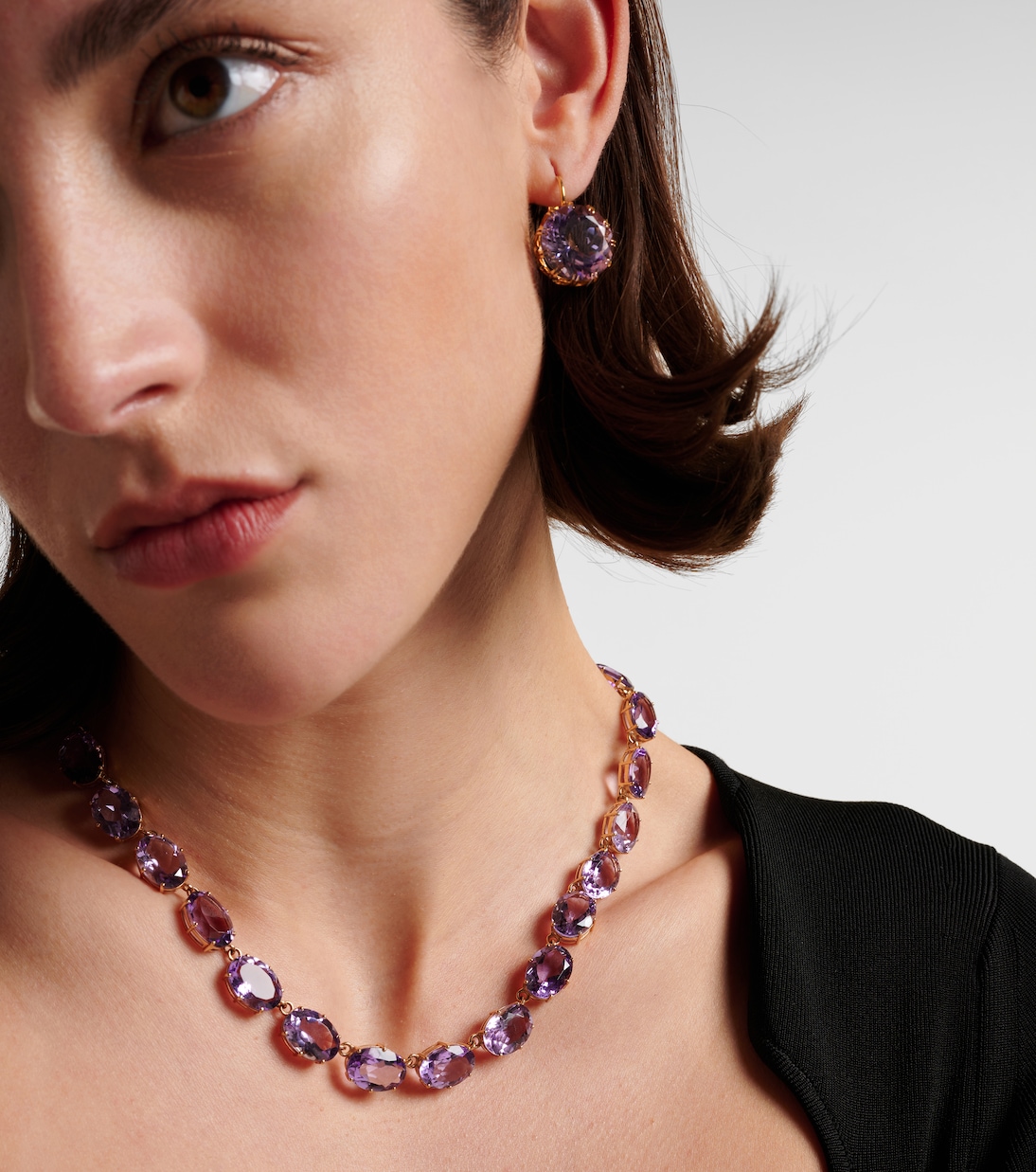 Collana in oro 18kt e 14kt con ametiste | Ileana Makri