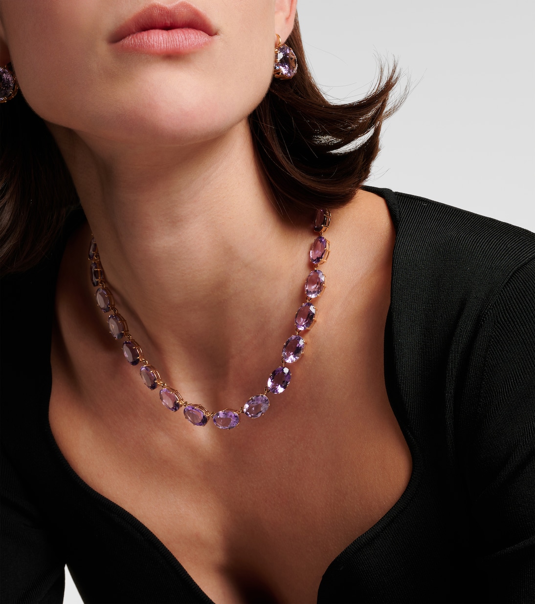 Collana in oro 18kt e 14kt con ametiste | Ileana Makri