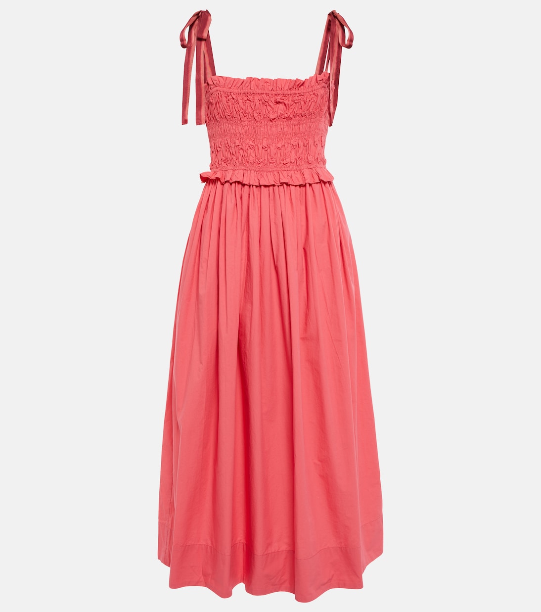 Akshara smocked cotton midi dress | Ulla Johnson