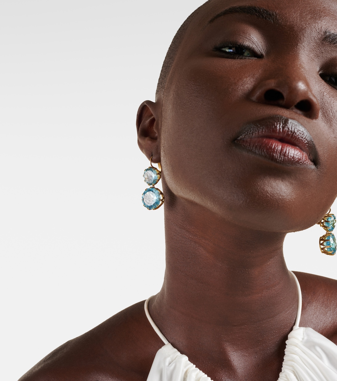 Boucles d’oreilles en or jaune 18 ct et topazes | Ileana Makri