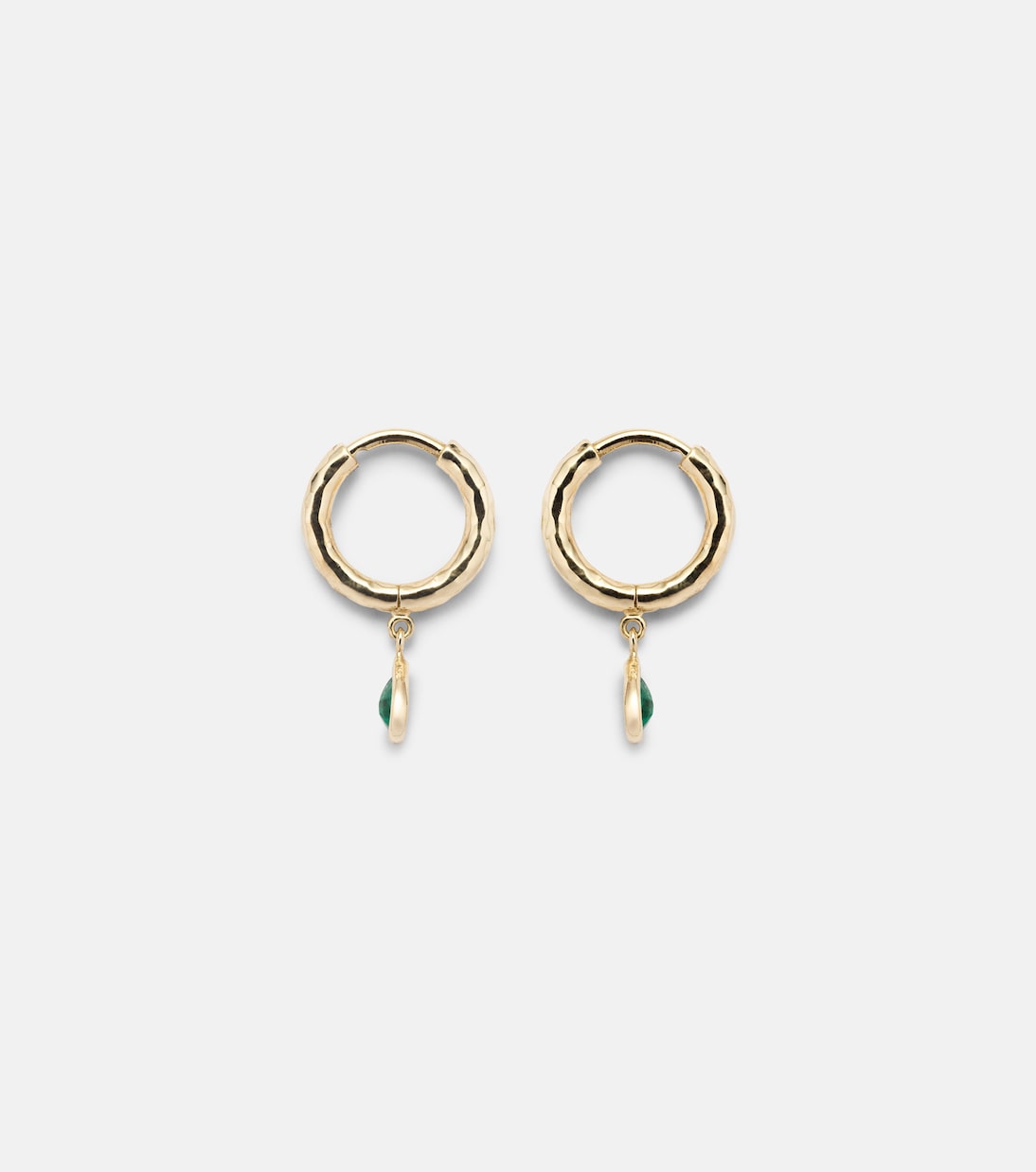 Orecchini Charmed Micro Gabby in oro 18kt con smeraldi | Octavia Elizabeth