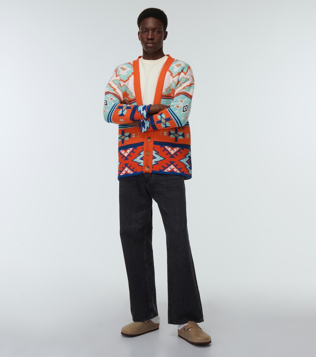 Desert Road jacquard cotton cardigan | Alanui
