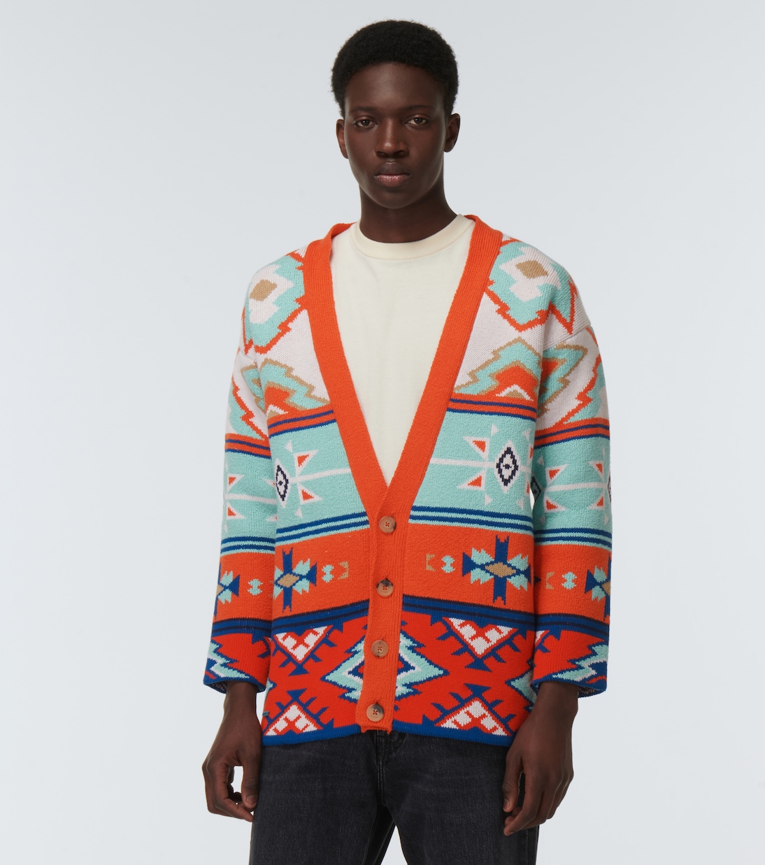 Desert Road jacquard cotton cardigan | Alanui