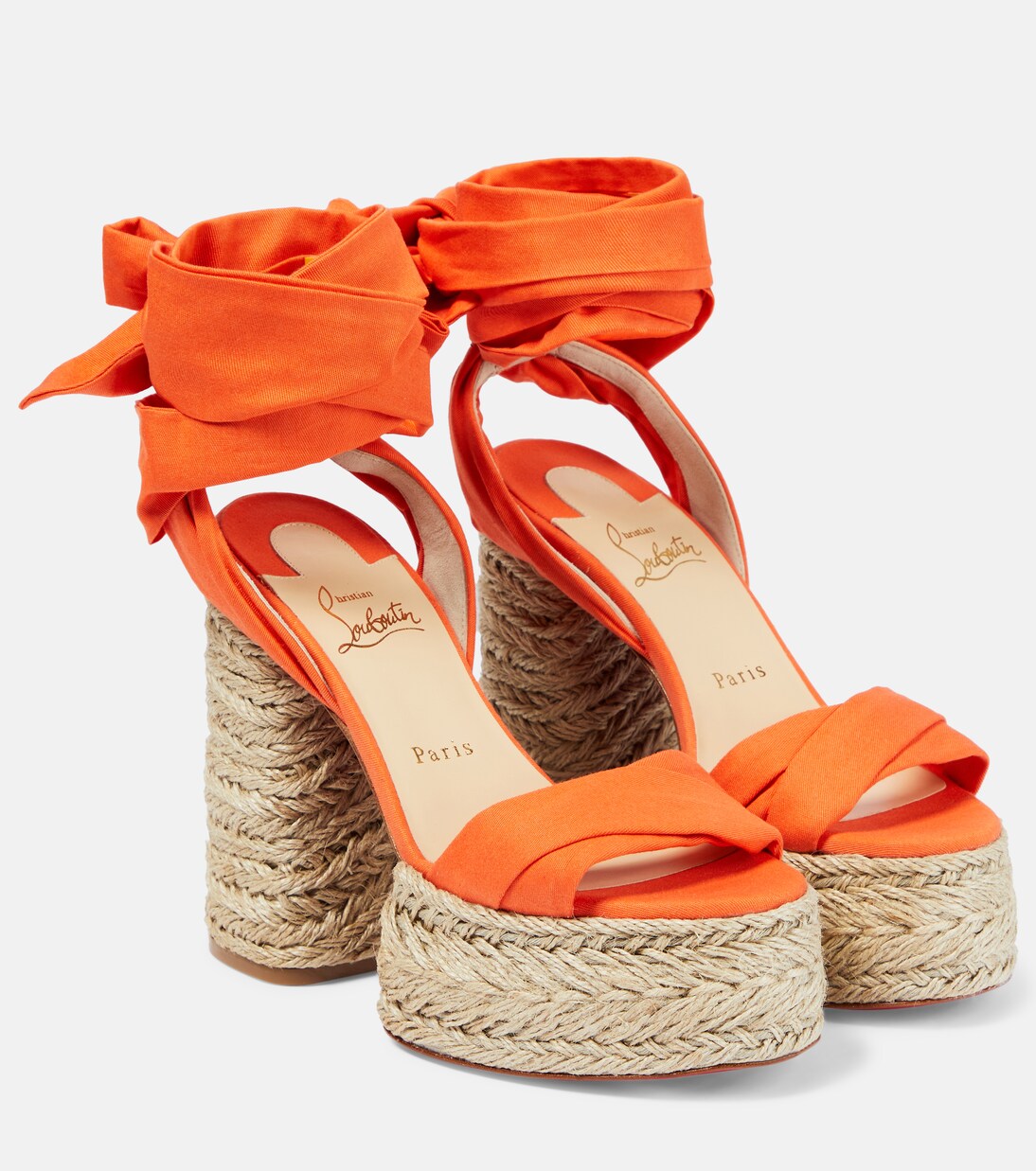 Mariza du Désert espadrille sandals in orange - Christian Louboutin |  Mytheresa