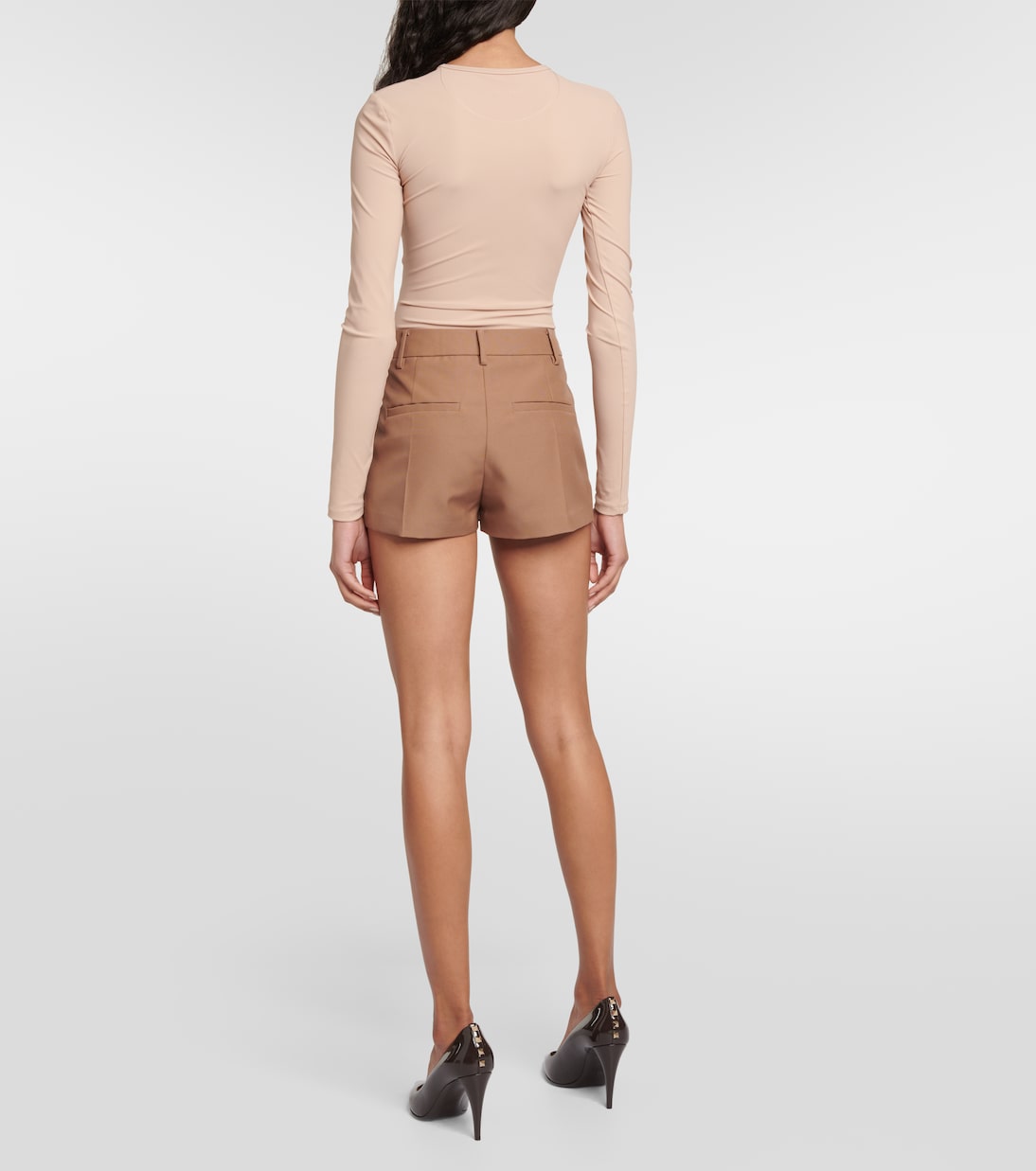 Shorts in gabardine a vita media | Valentino