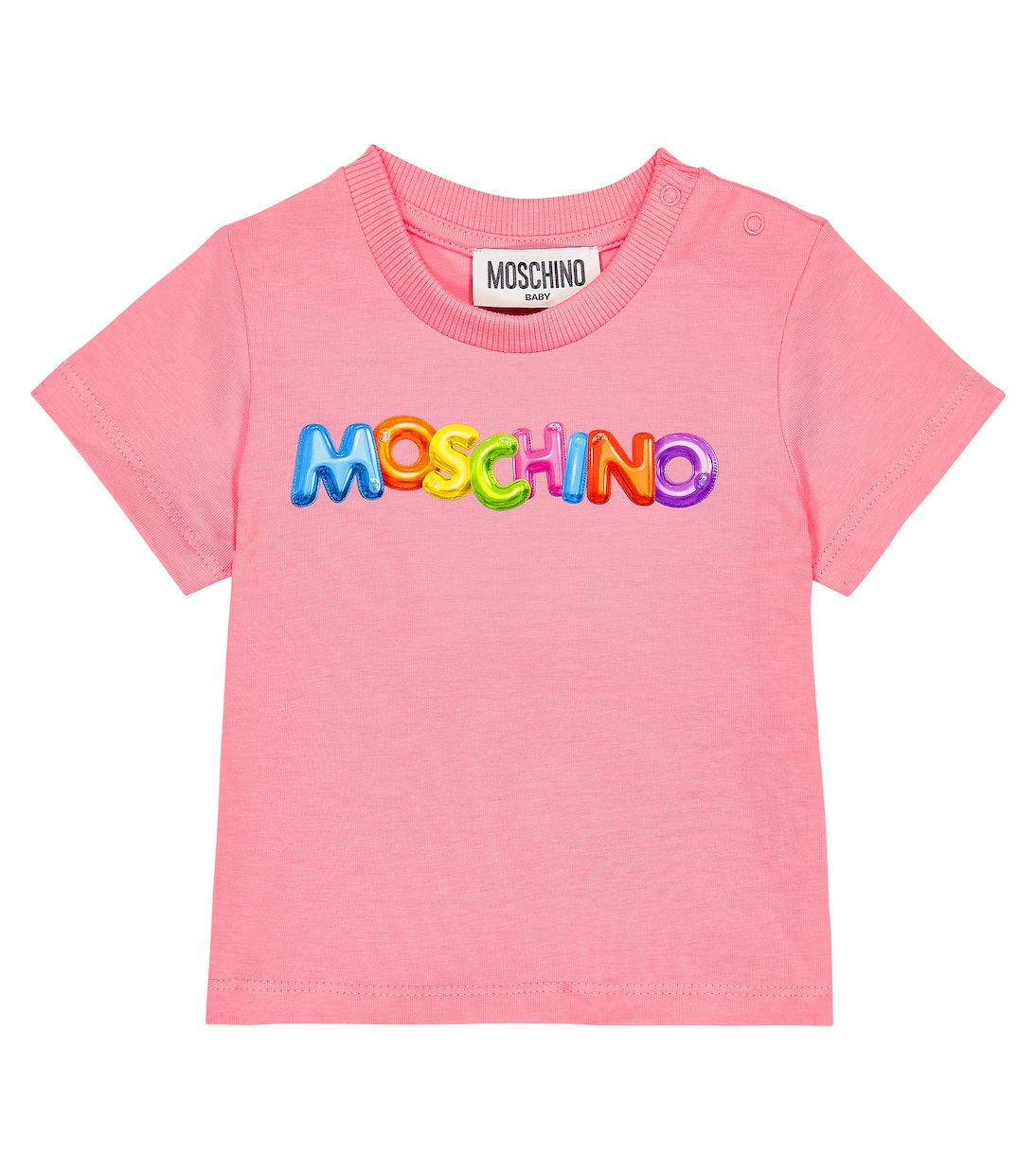 Bebé - camiseta en mezcla de algodón con logo | Moschino Kids
