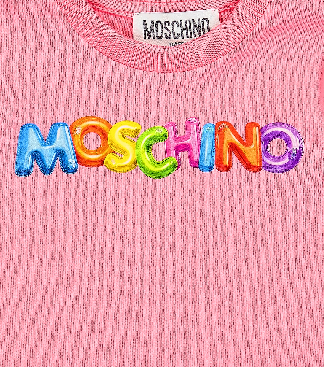 Bebé - camiseta en mezcla de algodón con logo | Moschino Kids