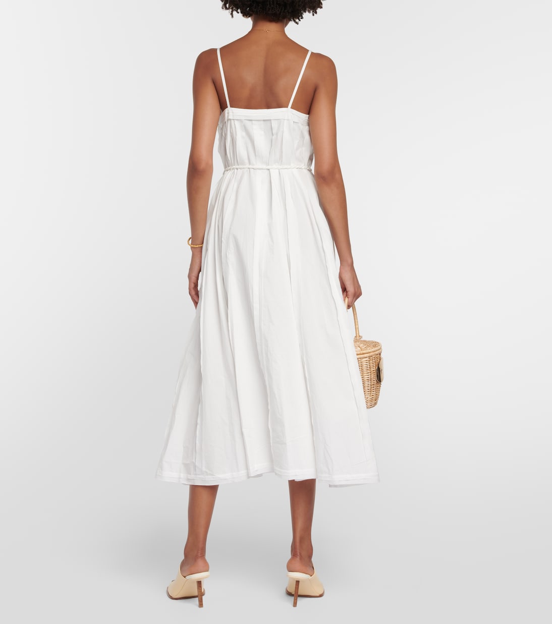 Vestido midi Leela en popelín de algodón | Ulla Johnson