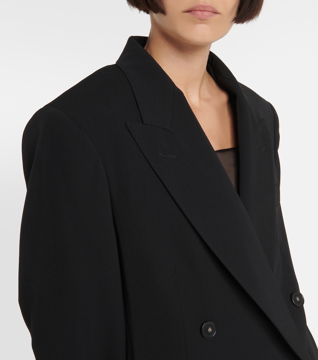 Oversized double-breasted wool-blend jacket | Stella McCartney