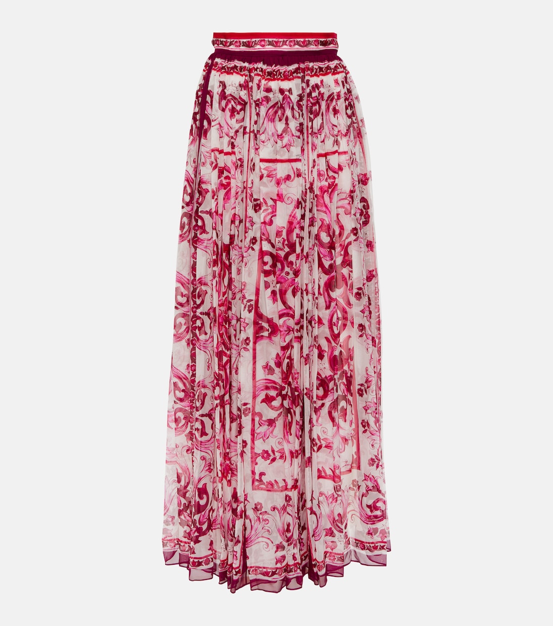 Maxirock Majolica aus Seide | Dolce&Gabbana