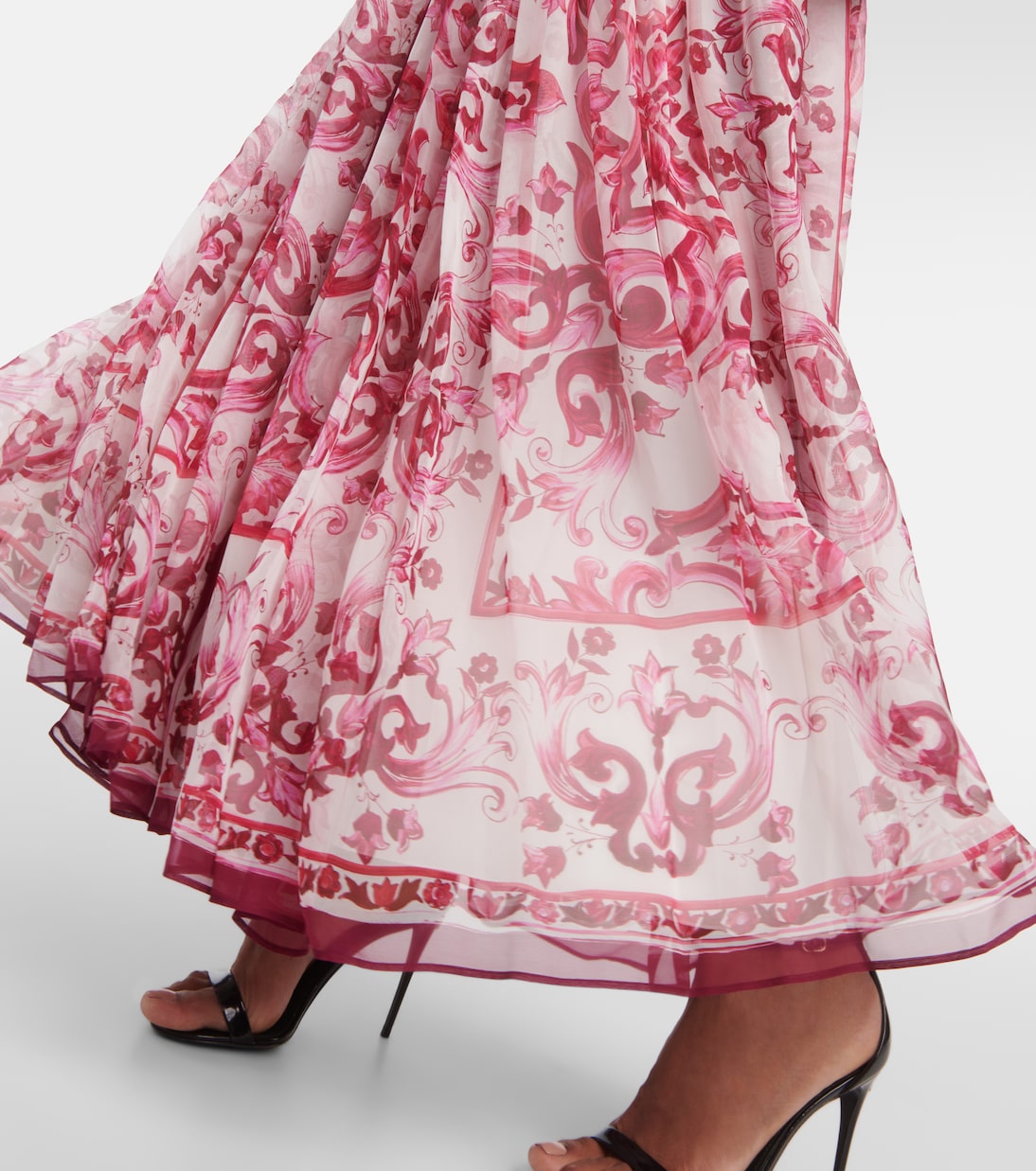 Maxirock Majolica aus Seide | Dolce&Gabbana