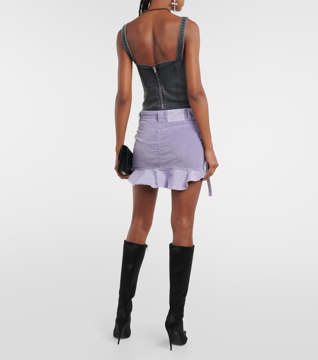 Minifalda cargo de terciopelo | Blumarine