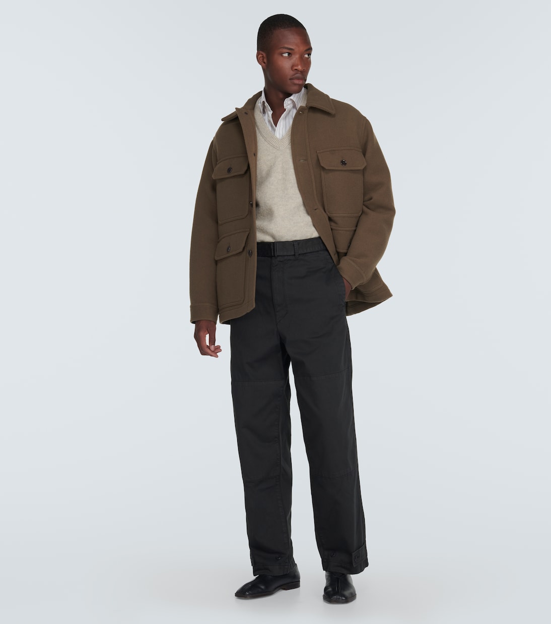 Pantalones en satén de algodón | Lemaire