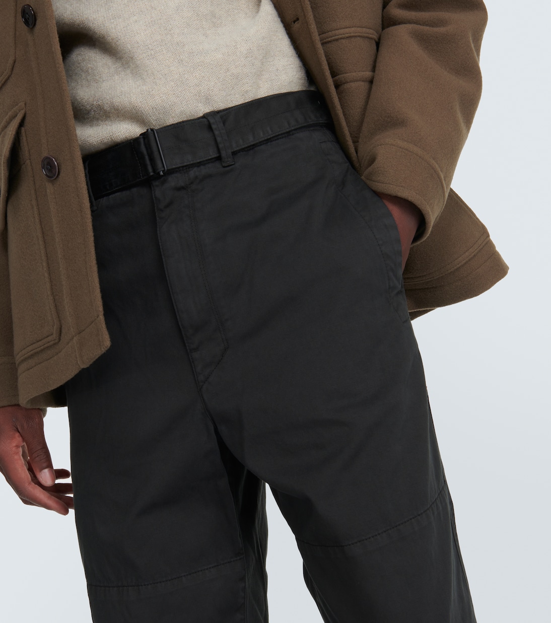 Pantalones en satén de algodón | Lemaire