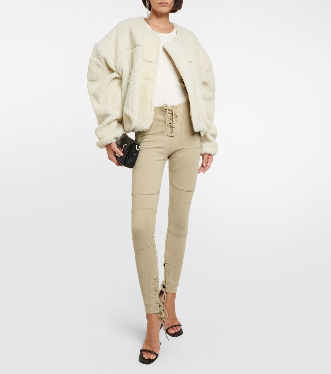 Pantalon slim à taille mi-haute en jean | Entire Studios