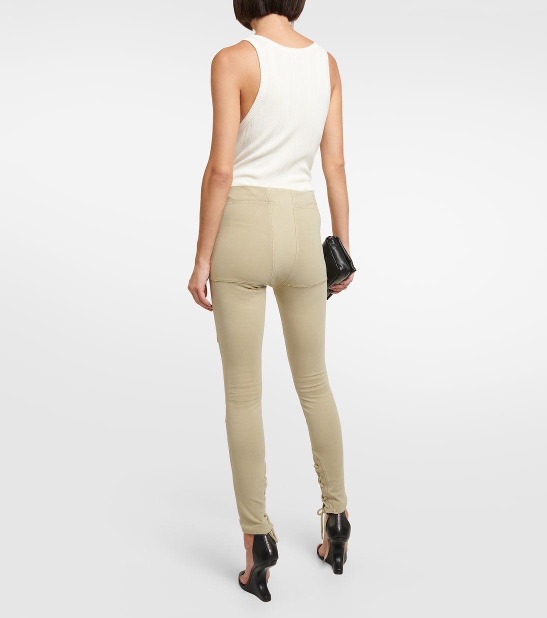 Pantalon slim à taille mi-haute en jean | Entire Studios