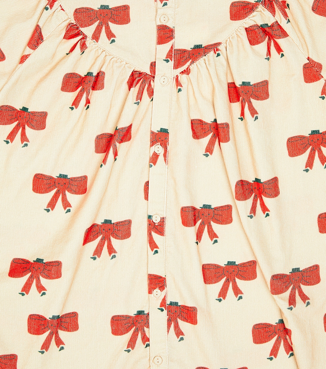 Kleid Tiny Bow aus Baumwoll-Cord | Tinycottons