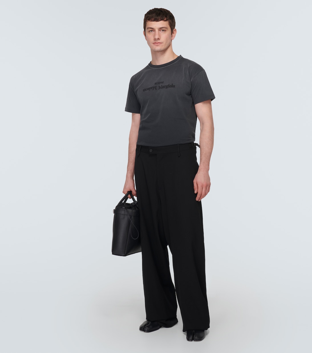 Camiseta de jersey de algodón con logo | Maison Margiela