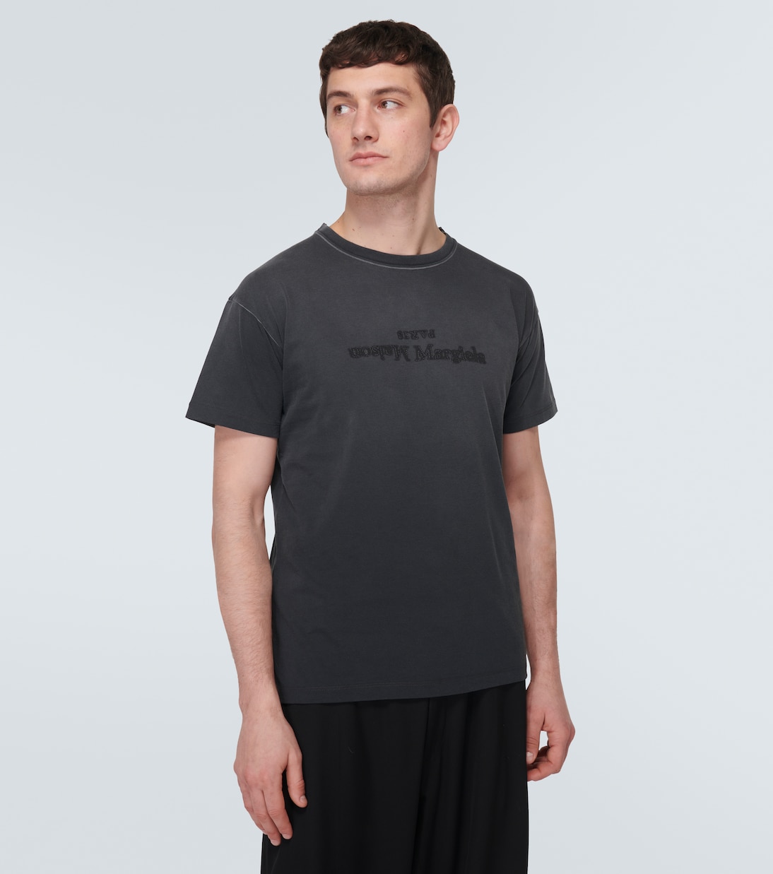 Camiseta de jersey de algodón con logo | Maison Margiela