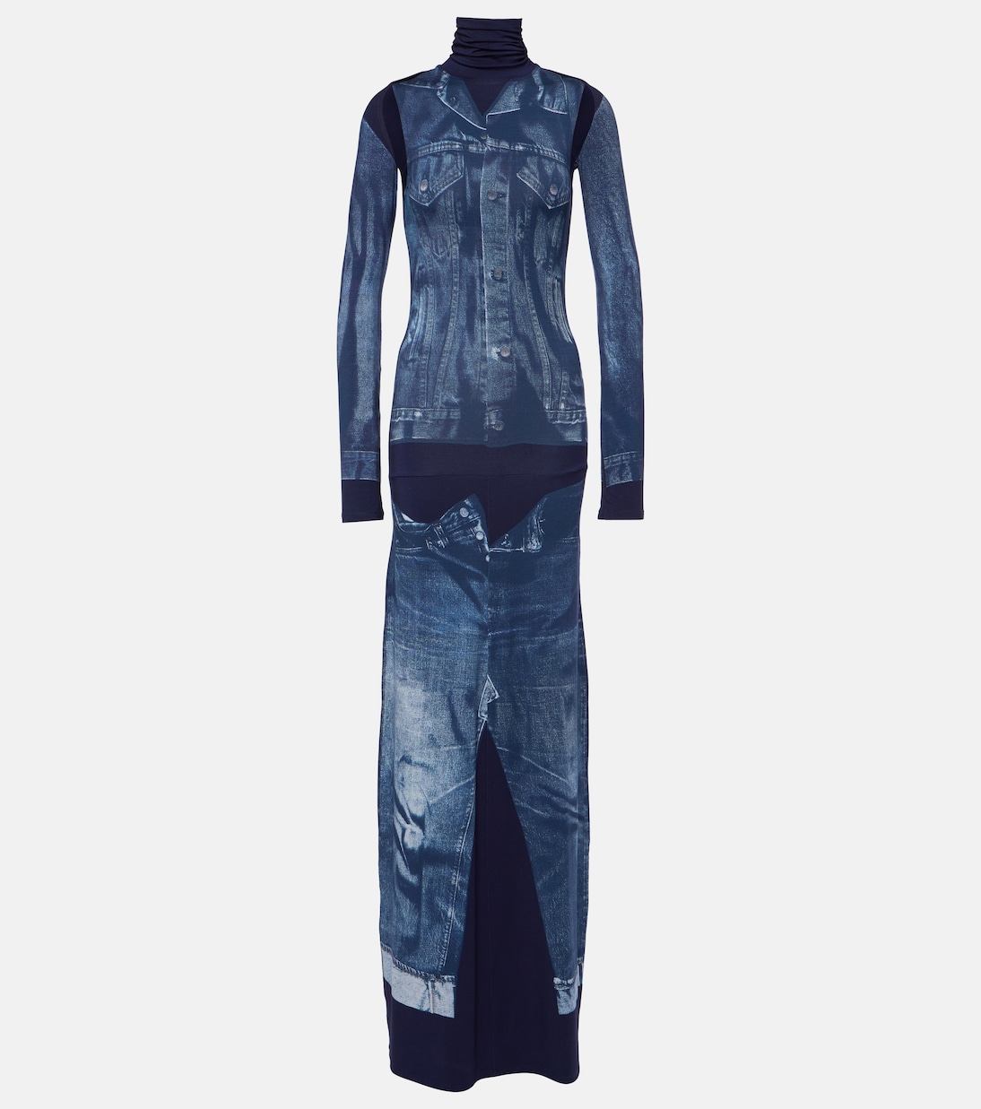 Robe longue Tattoo Collection imprimée | Jean Paul Gaultier
