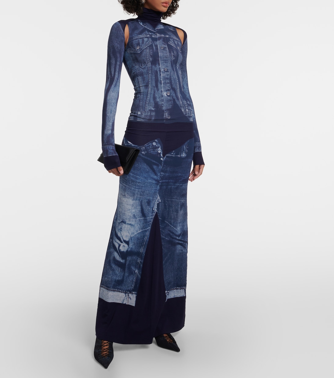 Robe longue Tattoo Collection imprimée | Jean Paul Gaultier