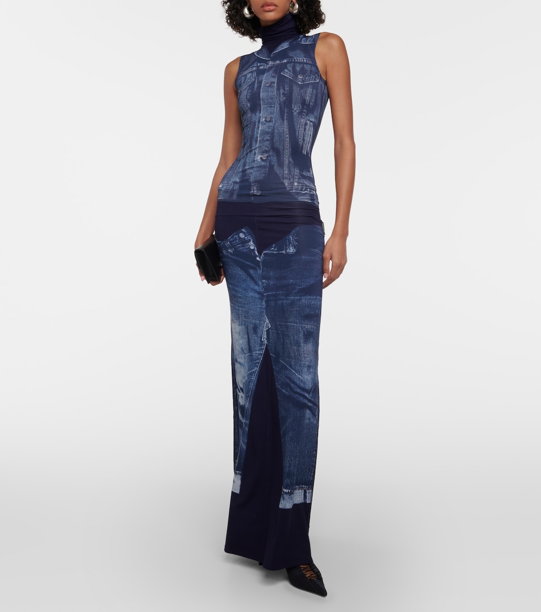 Robe longue Tattoo Collection imprimée | Jean Paul Gaultier