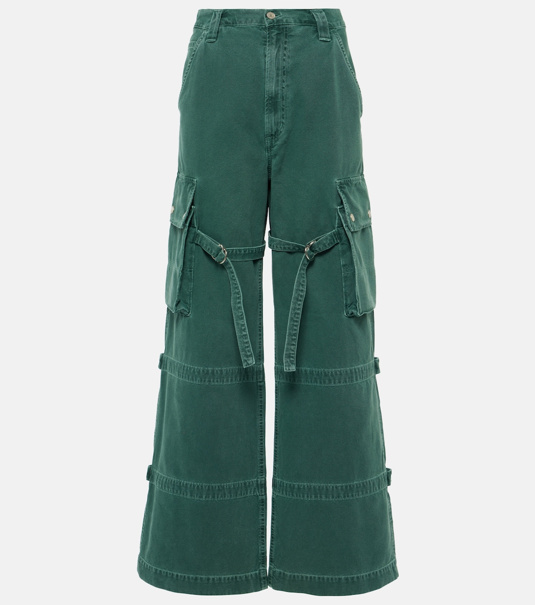 Mid-Rise Wide-Leg Jeans Vivian Strap | Agolde
