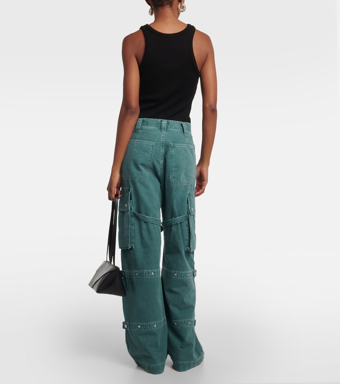 Mid-Rise Wide-Leg Jeans Vivian Strap | Agolde