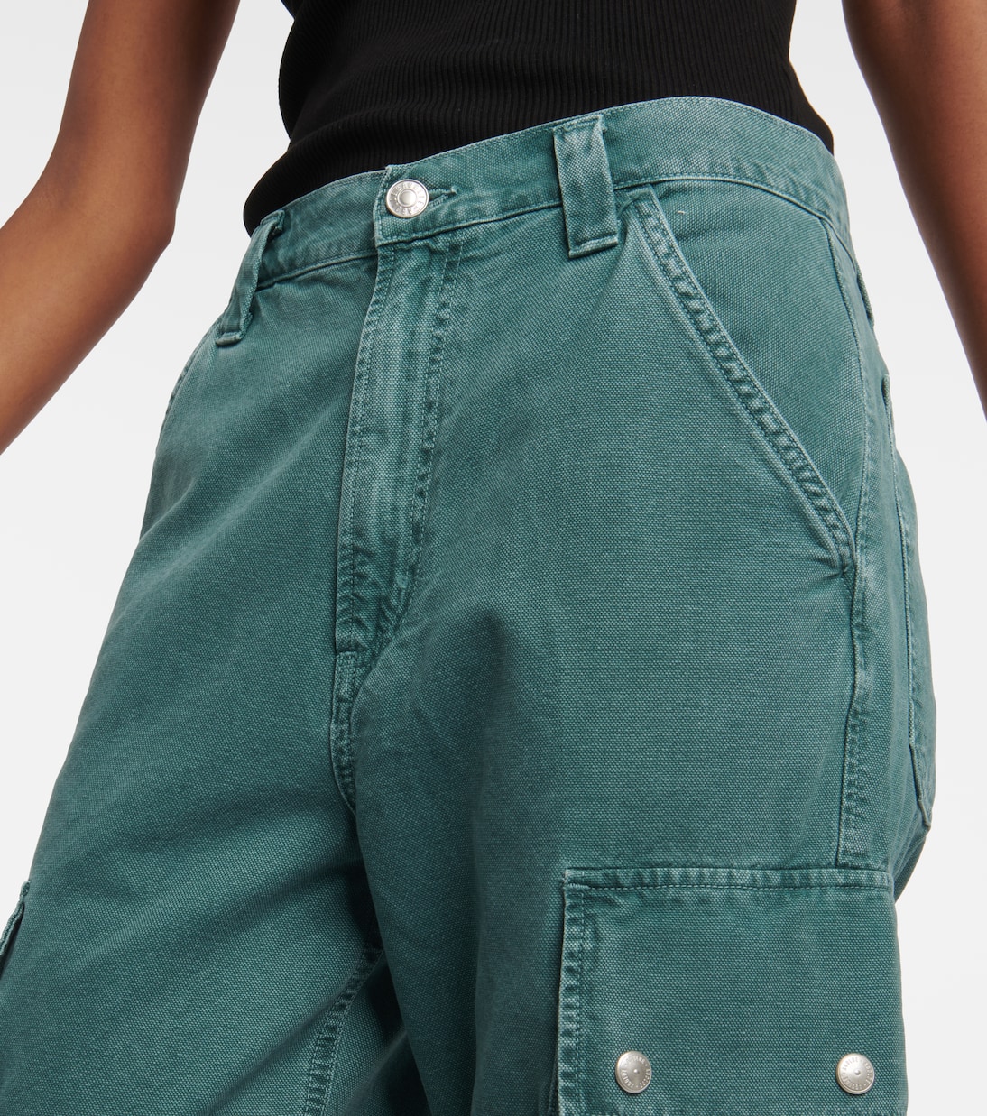 Mid-Rise Wide-Leg Jeans Vivian Strap | Agolde