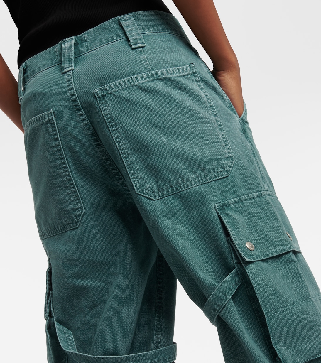 Mid-Rise Wide-Leg Jeans Vivian Strap | Agolde