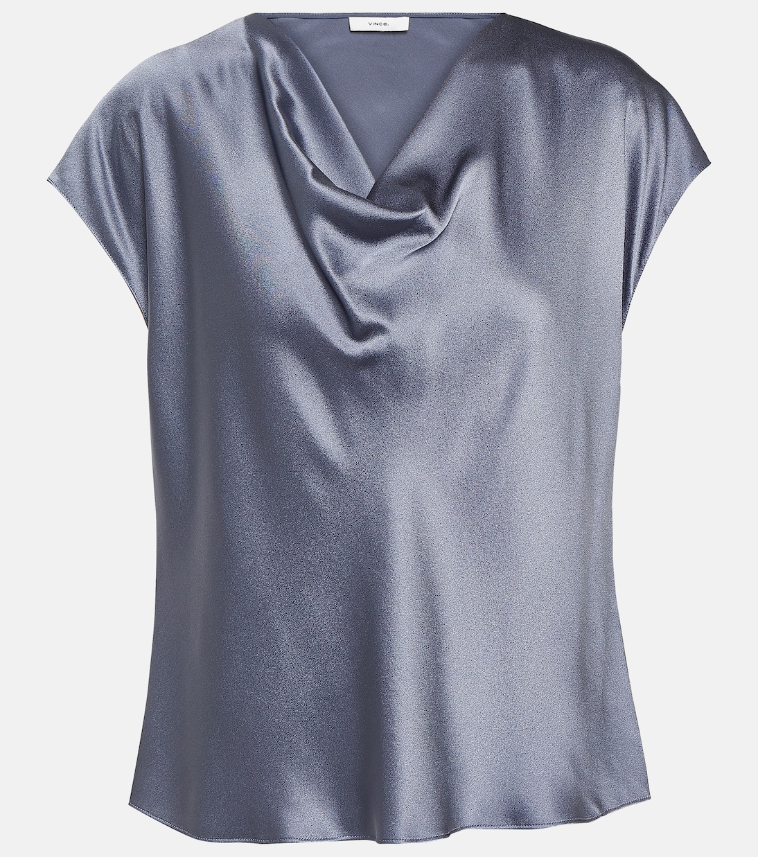 Top de seda con cuello holgado | Vince