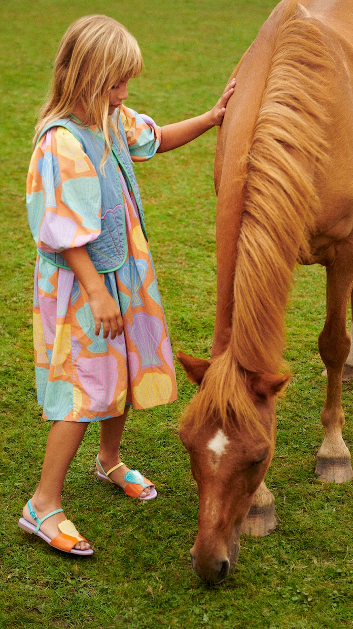 Vestido de algodón estampado | Stella McCartney Kids