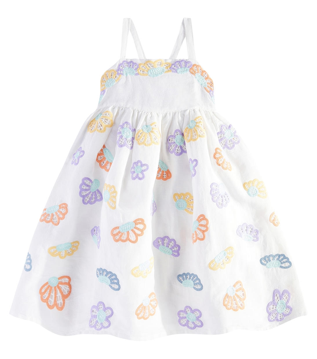 Bedrucktes Kleid aus Leinen und Baumwolle | Stella McCartney Kids