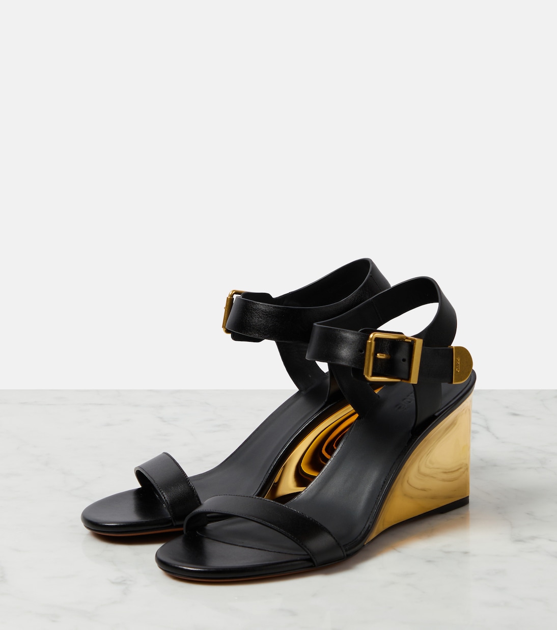 Wedge-Sandalen Rebecca aus Leder | Chloé