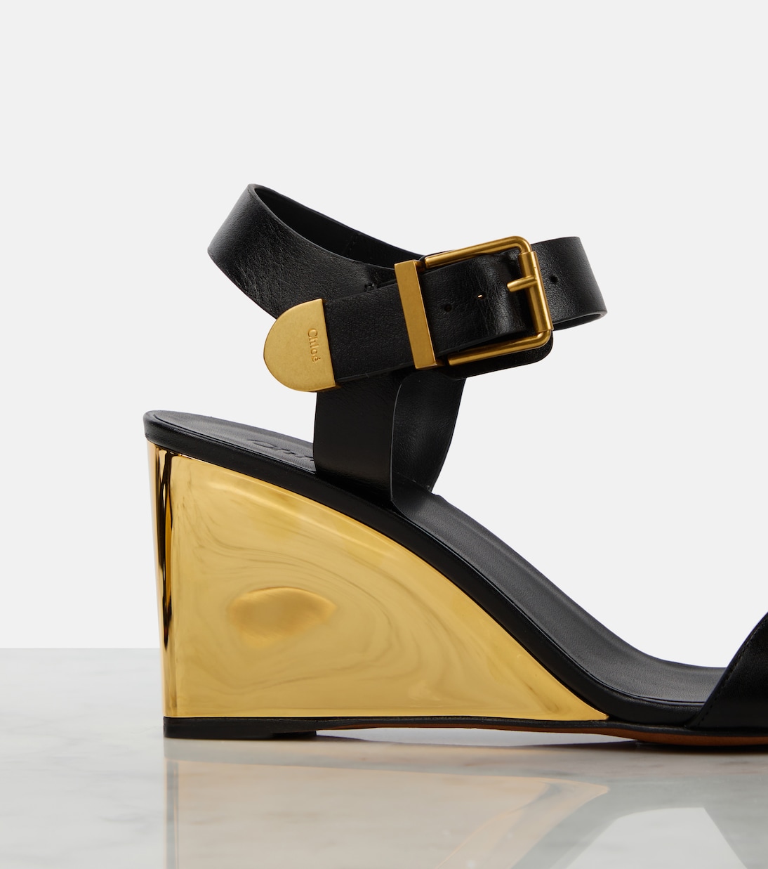 Wedge-Sandalen Rebecca aus Leder | Chloé