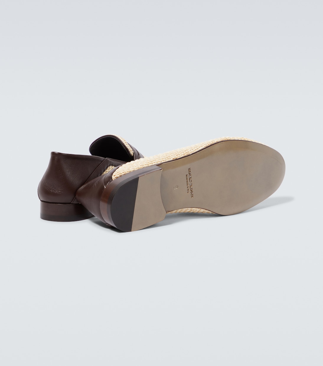 Mocassins Padstow en raphia et cuir | Manolo Blahnik