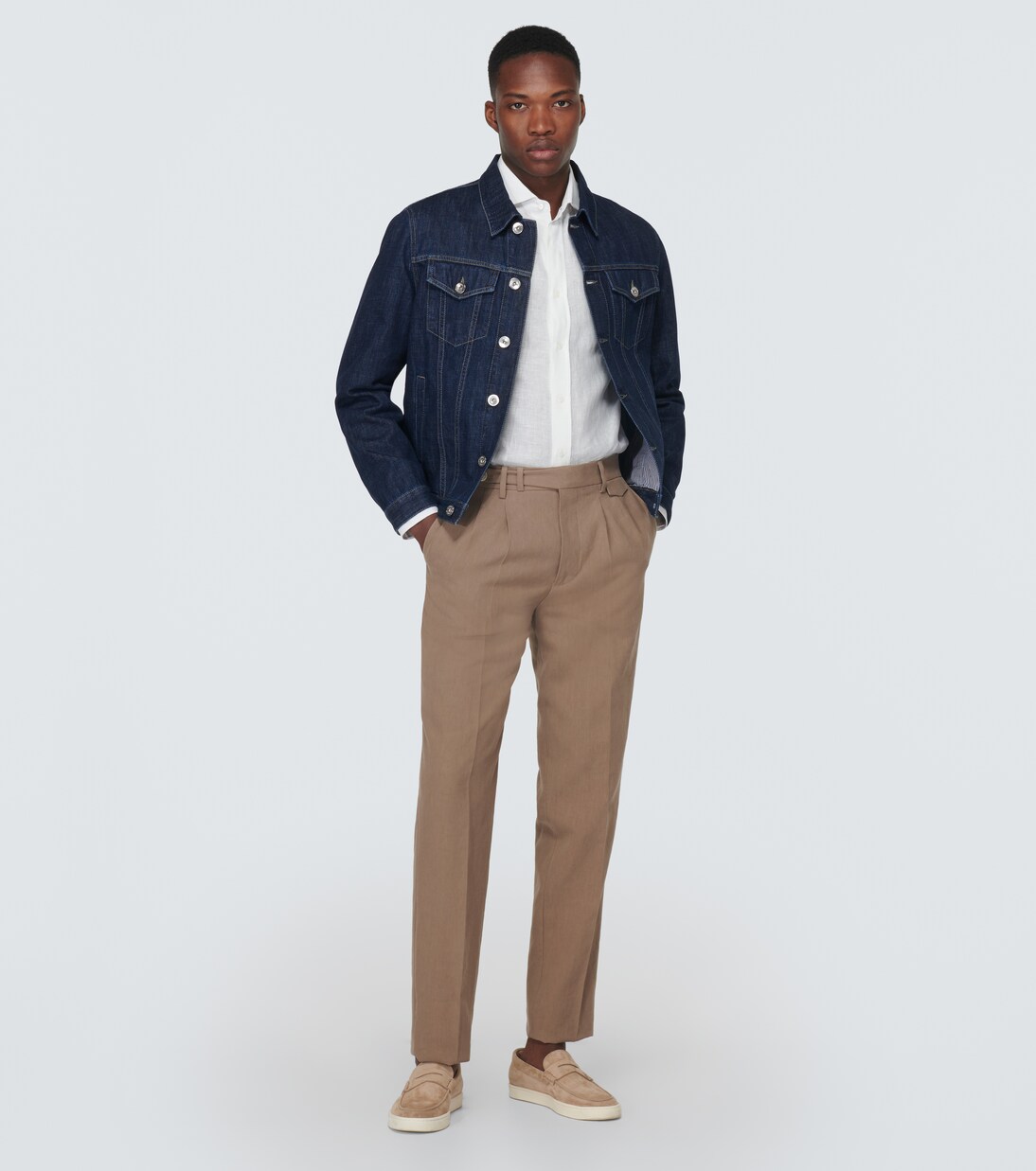 Pantaloni chino in lino | Brunello Cucinelli