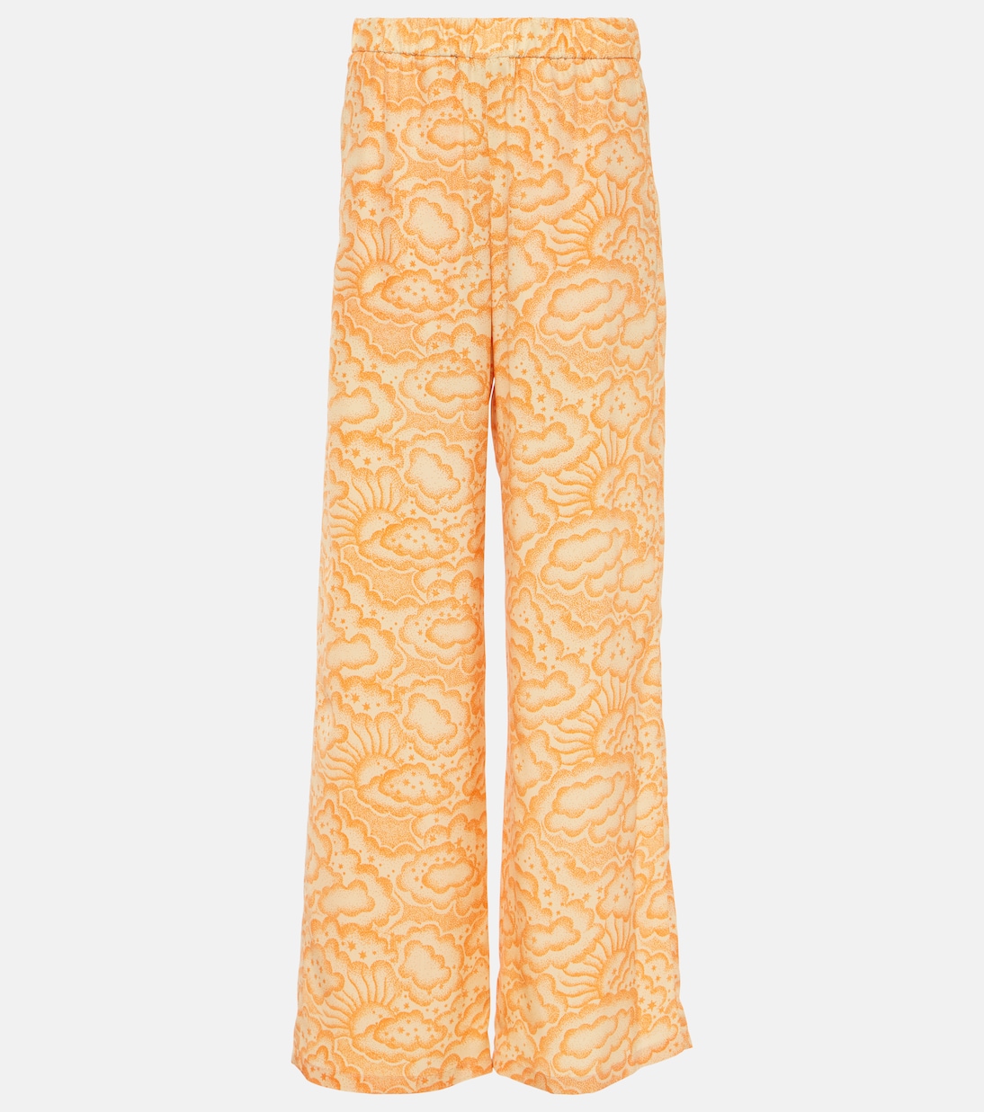 Mid-Rise-Hose aus Seide | Stella McCartney