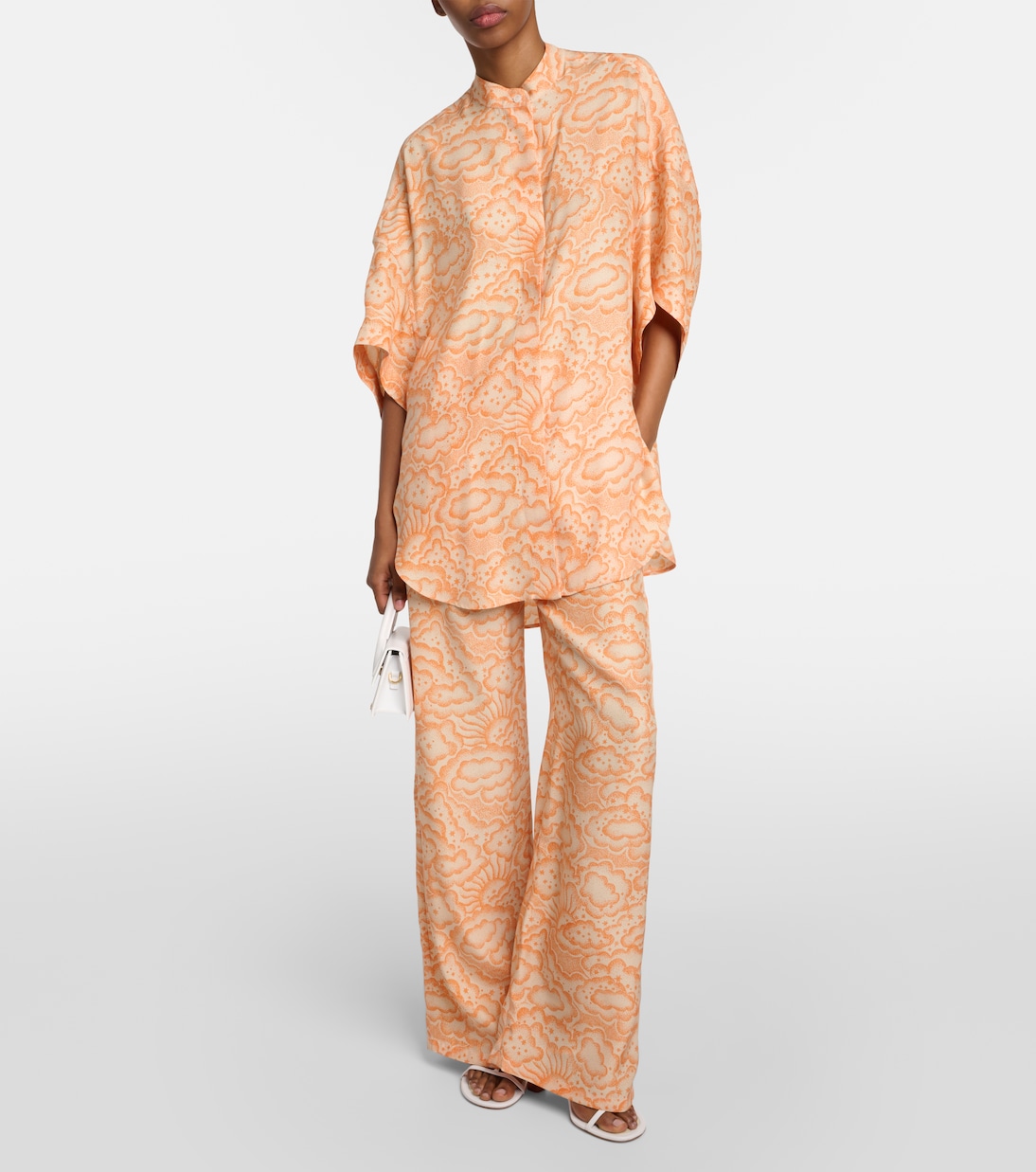 Mid-Rise-Hose aus Seide | Stella McCartney