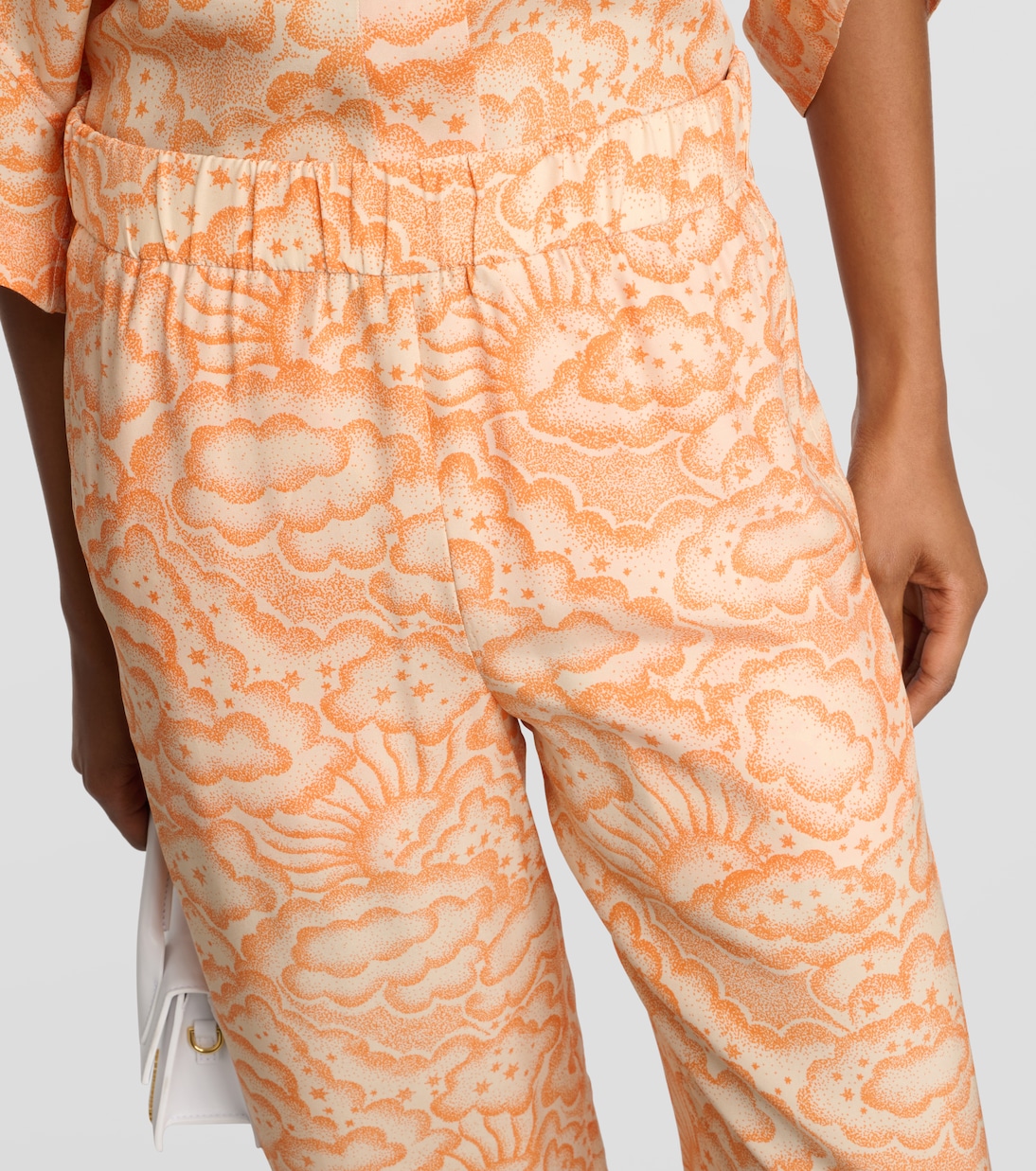 Mid-Rise-Hose aus Seide | Stella McCartney