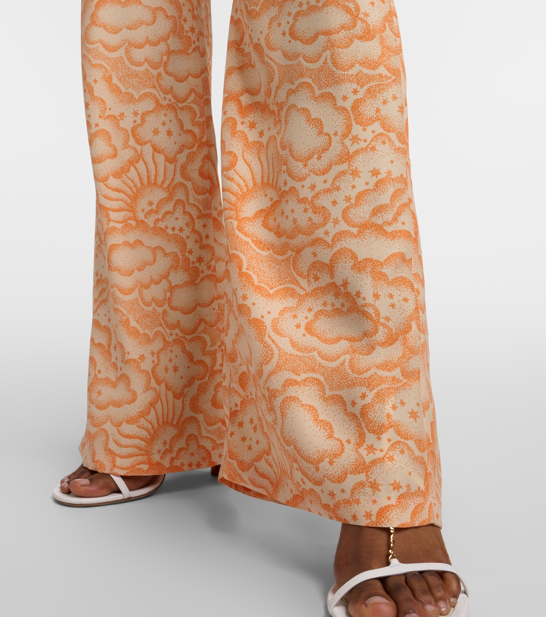 Mid-Rise-Hose aus Seide | Stella McCartney
