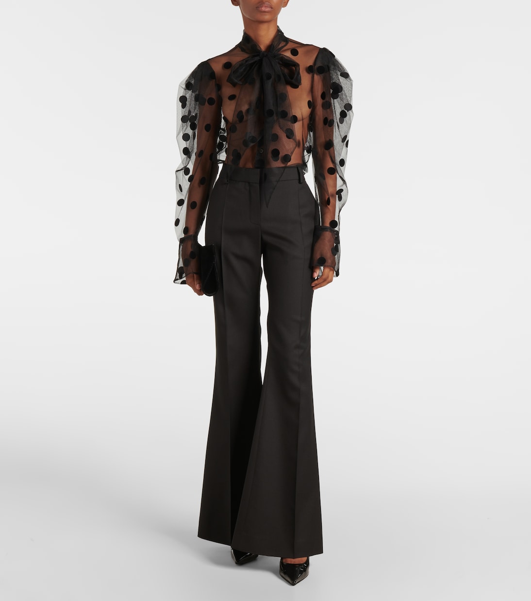 Schlaghose aus Woll-Gabardine | Nina Ricci