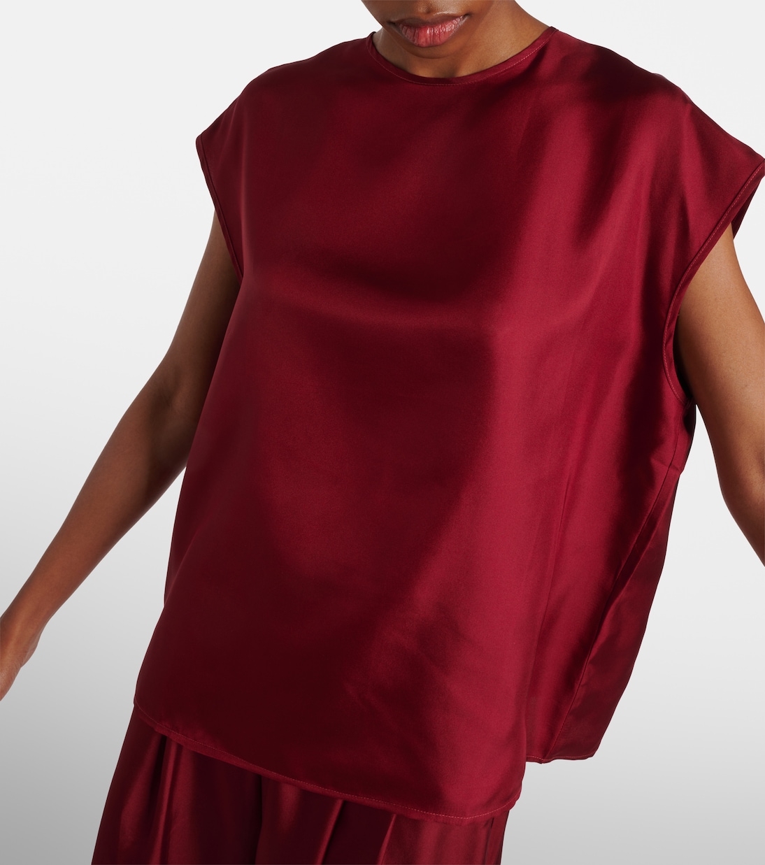 Top Dasha aus Seiden-Twill | Asceno