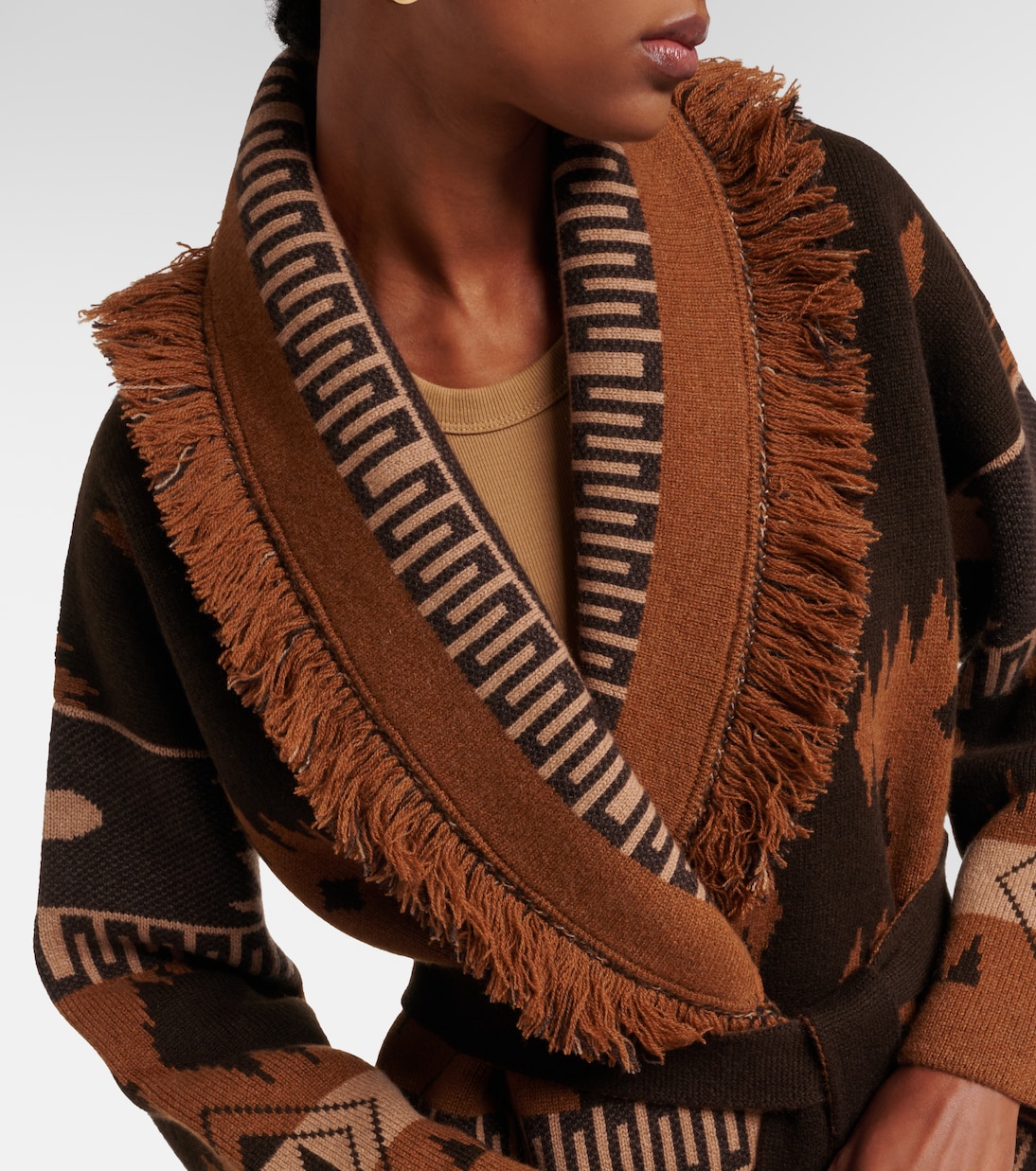 Icon Jacquard cashmere cardigan | Alanui